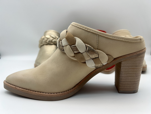 Toe Dress Shoes fechado das mulheres de ROSH salto de 2 polegadas com correia tecida