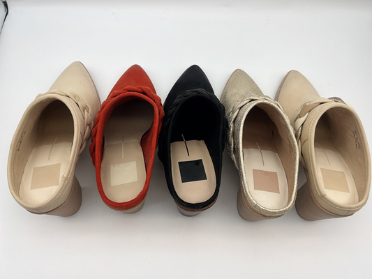 Toe Dress Shoes fechado das mulheres de ROSH salto de 2 polegadas com correia tecida