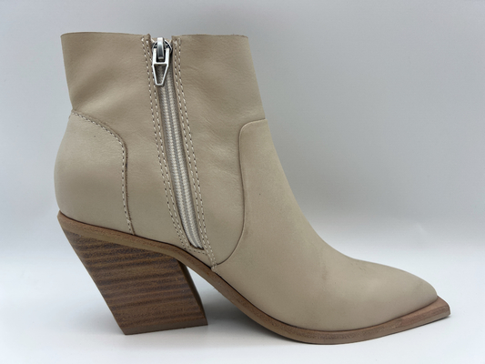 botas bicolores do tornozelo do vestido das mulheres de couro do nappa macio com zíper do metal, cunha do Abs com outsole de TPR