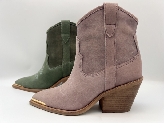 botas da camurça da vaca e do vestido das mulheres superiores da lona, projeto do emboridery da flor superior, tampa do dedo do pé do metal e salto do Abs