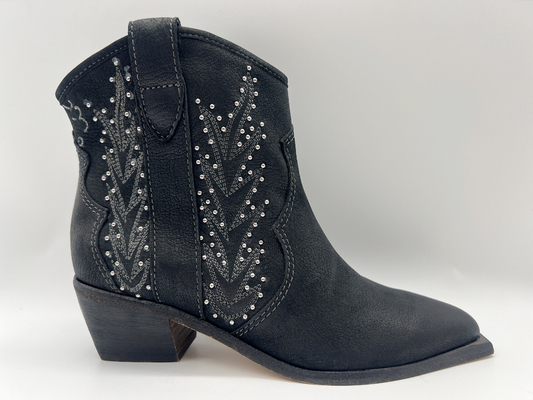 as botas do tornozelo do vestido das mulheres de couro da vaca macia com projeto dos parafusos prisioneiros, apontaram o baixo salto do dedo do pé com o zíper de nylon de YKK