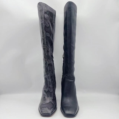 O círculo Toe Ankle Boots High Heel das mulheres luxuosas com costura macia do bordado