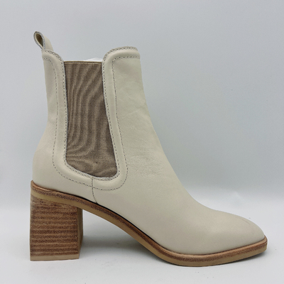 Botas de couro #6 do vestido das mulheres impermeáveis - quadrado Toe Boots do tornozelo #11