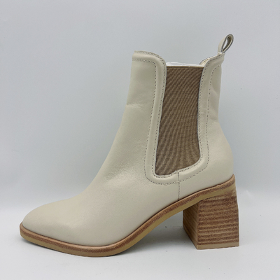 Botas de couro #6 do vestido das mulheres impermeáveis - quadrado Toe Boots do tornozelo #11