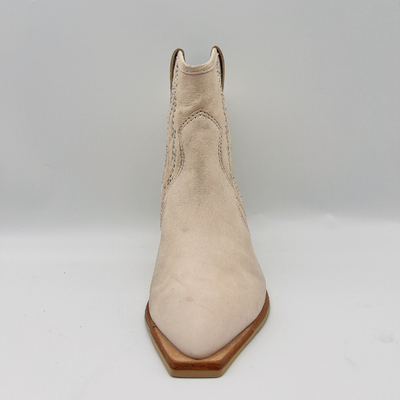 O vestido de couro das mulheres do osso carreg botas ocasionais do tornozelo das senhoras confortáveis com bordado dos parafusos prisioneiros