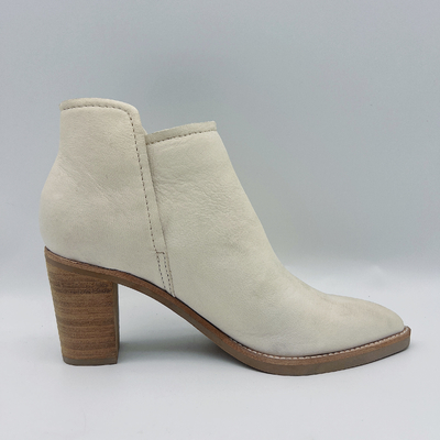 As botas de couro genuínas do tornozelo das mulheres apontaram Toe Ankle Boots Chunky Heel