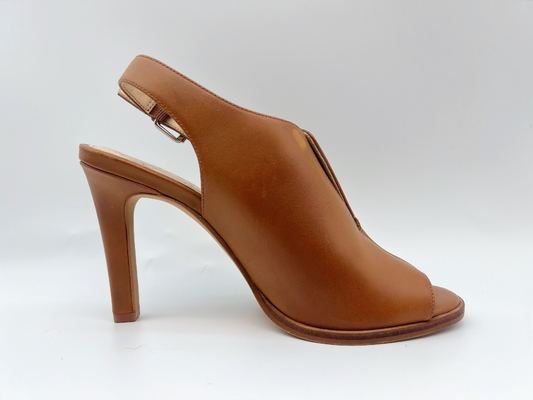 Sandálias #6 de Tan High Heel Open Toe - GV das sandálias das mulheres #11 de couro genuínas