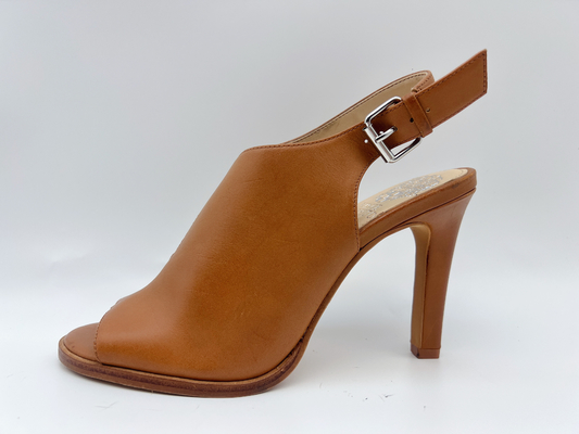 Sandálias #6 de Tan High Heel Open Toe - GV das sandálias das mulheres #11 de couro genuínas