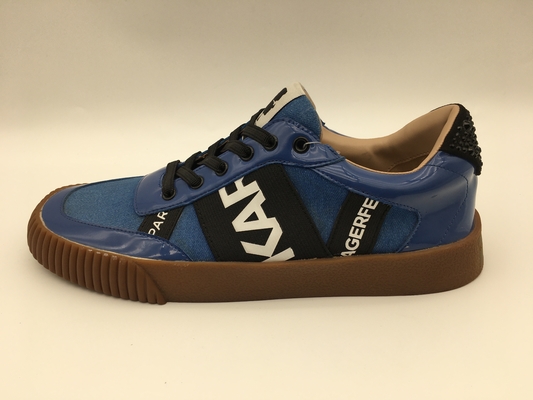 O lazer das mulheres do deslizamento da marinha não calça uma unidade TPR Outsole com látex de Pusable