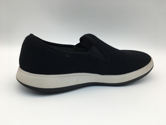 OEM confortável preto do ODM das sapatas do lazer da lona com uma unidade TPR Outsole