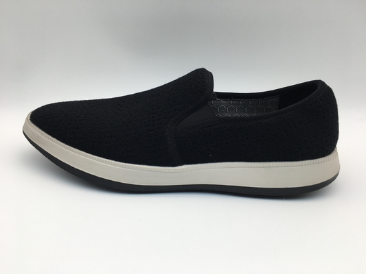OEM confortável preto do ODM das sapatas do lazer da lona com uma unidade TPR Outsole