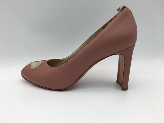 OEM de couro do ODM das sapatas de vestido das mulheres da camurça com espreitadela Toe Heels