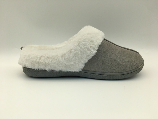 Deslizadores mornos dois confortáveis Tone Leather Shoes Microsuede Upper do velo do inverno