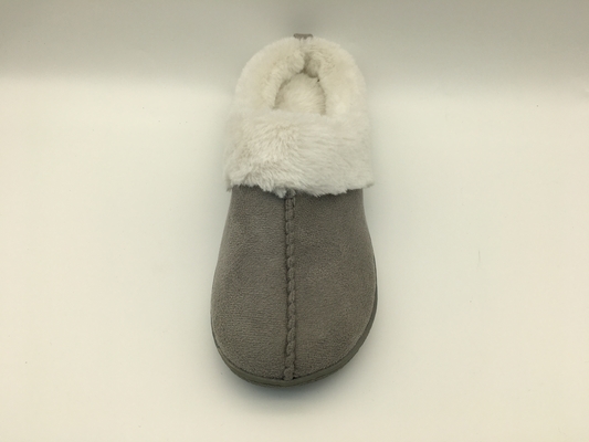 Deslizadores mornos dois confortáveis Tone Leather Shoes Microsuede Upper do velo do inverno