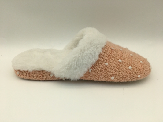 Os deslizadores de senhoras macios do inverno tosam a malha fechado de Toe Flat Shoes With Soft/parte superior do velo