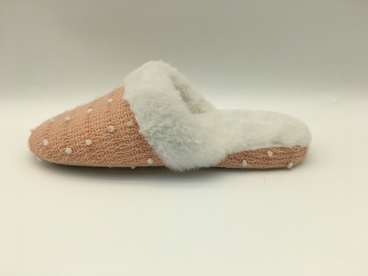 Os deslizadores de senhoras macios do inverno tosam a malha fechado de Toe Flat Shoes With Soft/parte superior do velo