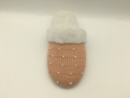 Os deslizadores de senhoras macios do inverno tosam a malha fechado de Toe Flat Shoes With Soft/parte superior do velo