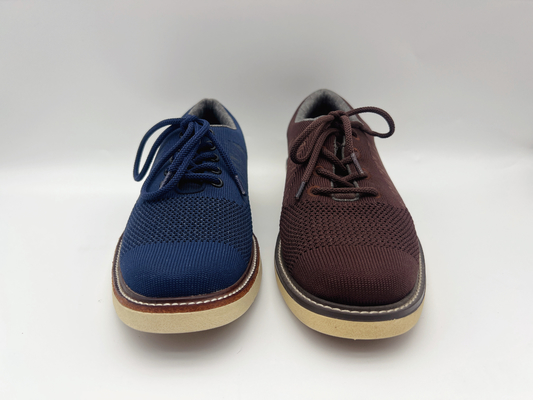 O delicado dois Tone Leather Lace Up Work calça o Brown das mulheres com uma unidade Outsole de borracha