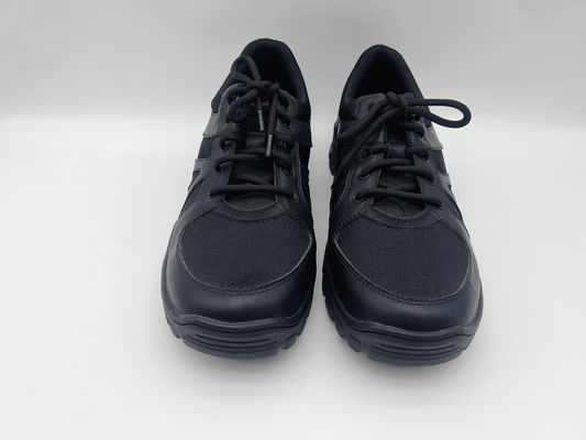 Wearable à moda das sapatas de trabalho do deslizamento macio preto do couro/confortável resistentes