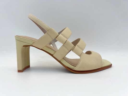 Couro aberto bege de Toe Women Pumps Shoes Genuine com a parte superior de couro macia de Leeche