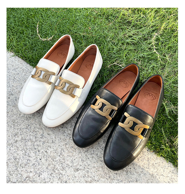 Sapatas de couro da vaca à moda durável das sapatas do lazer das mulheres do GV