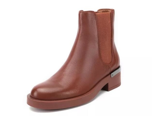 Botas curtos de couro personalizadas Brown de Logo And Sizes Breathable Women e preto