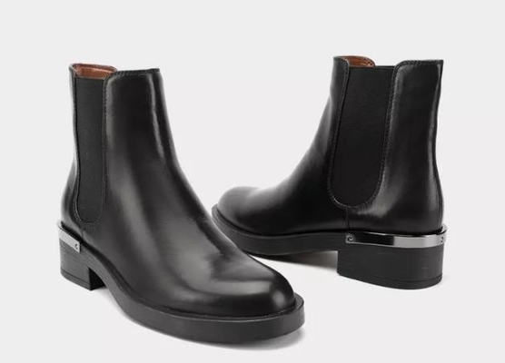 Botas curtos de couro personalizadas Brown de Logo And Sizes Breathable Women e preto