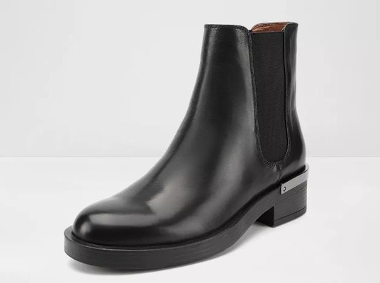 Botas curtos de couro personalizadas Brown de Logo And Sizes Breathable Women e preto
