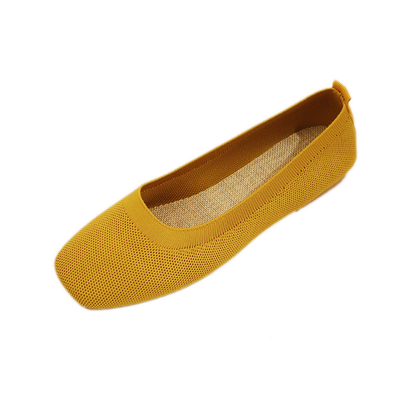 Feito malha redondo mulheres do fósforo da cabeça de fundo chato o diário senhora Flats Shoes dos preguiçosos de todas as
