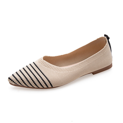 Feito malha de fundo chato aguçado diário sapatas da senhora Shoes Women Flats dos preguiçosos de todas as mulheres do fósforo
