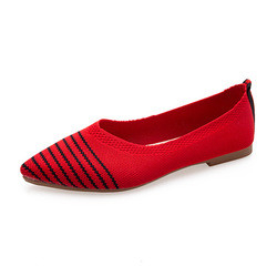 Feito malha de fundo chato aguçado diário sapatas da senhora Shoes Women Flats dos preguiçosos de todas as mulheres do fósforo