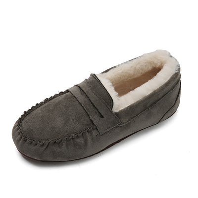 Baixo salto morno em volta das sapatas da etapa de Toe Velvet Cotton Plush One para o assinante