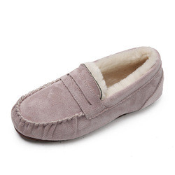 Baixo salto morno em volta das sapatas da etapa de Toe Velvet Cotton Plush One para o assinante