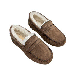 Baixo salto morno em volta das sapatas da etapa de Toe Velvet Cotton Plush One para o assinante