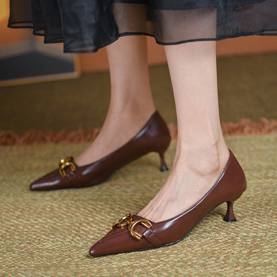 Boca rasa aguçado de Toe Non Slip High Heels da forma ocasional das senhoras do escritório para negócios