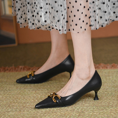 Boca rasa aguçado de Toe Non Slip High Heels da forma ocasional das senhoras do escritório para negócios