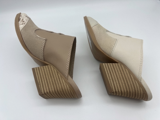 Toe Shoes Tan aguçado das mulheres do OEM/fora dos calçados casuais brancos com TPR Outsole