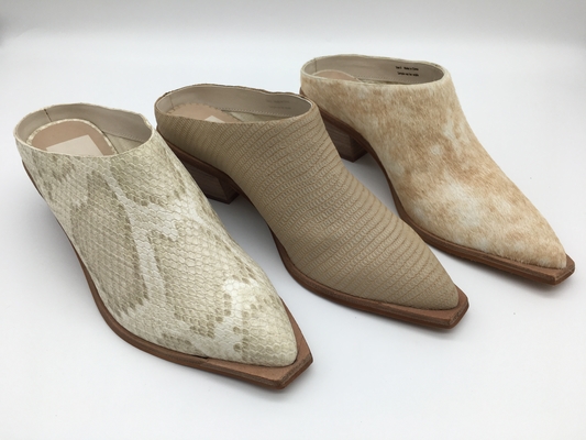Sapatas de vestido de couro Toe Pointed Toe Brown fechado das mulheres do OEM ROHS