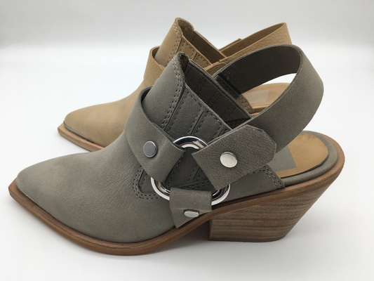 O envoltório completo macio dois Tone Womens Leather Dress Shoes apontou Toe Wedge Shoes
