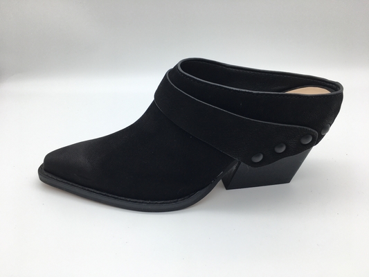Delicado fechado dois Tone Full Wrap Upper das sapatas de Toe Wedge Womens Leather Dress
