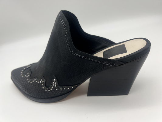 Sapatas de couro macias da camurça da vaca do preto fechado Sparkly de Toe Platform Womens Dress Shoes