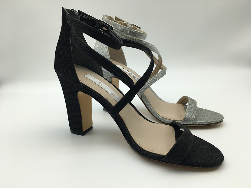 Sandálias abertas de couro da correia de S do GV Toe Sandals Women ' únicas com o zíper de nylon de YKK