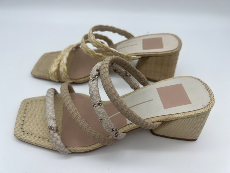 Lt de couro macio Tan das sandálias das senhoras da cópia do pitão/fora da espreitadela bonito branca Toe Sandals