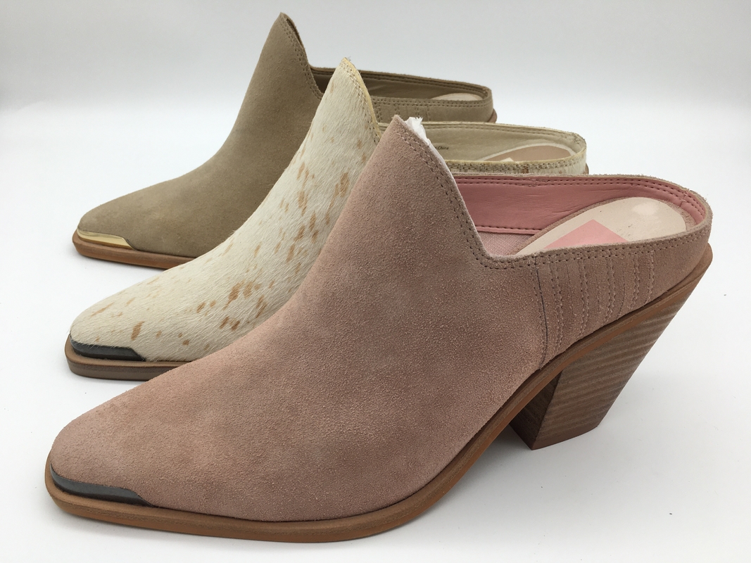Camurça macia Chunky Heel Dress Shoes da vaca das sapatas de vestido de Tan Beige Closed Toe Womens